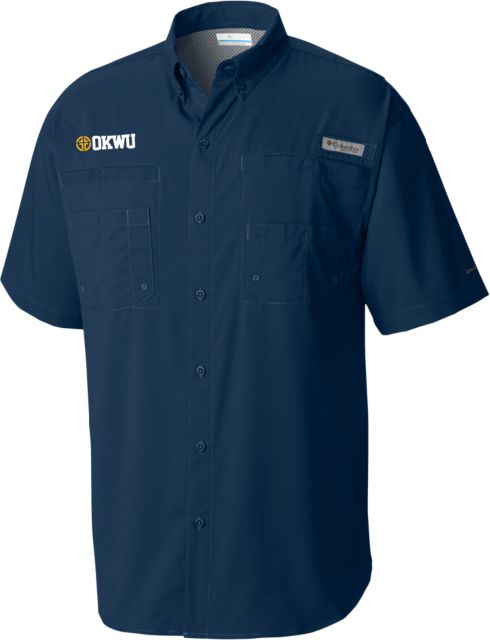Oklahoma Wesleyan Columbia Tamiami Performance Short Sleeve Shirt Cross Logomark - ONLINE ONLY