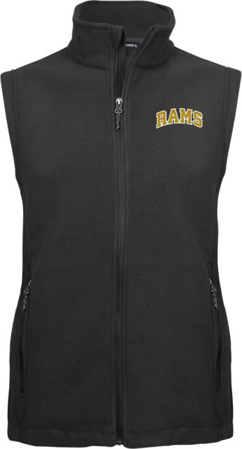 Suffolk University Fleece Full Zip Vest Arched Rams - ONLINE ONLY