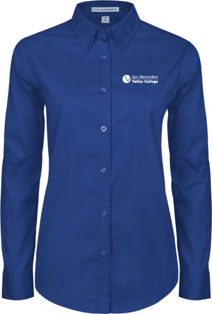 SBVC Womens Twill Button Down Long Sleeve  San Bernardino Valley College - ONLINE ONLY