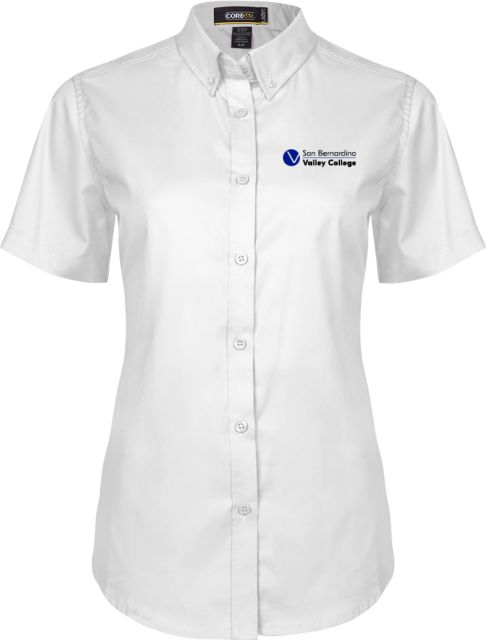 SBVC Womens Twill Button Up Short Sleeve San Bernardino Valley College - ONLINE ONLY