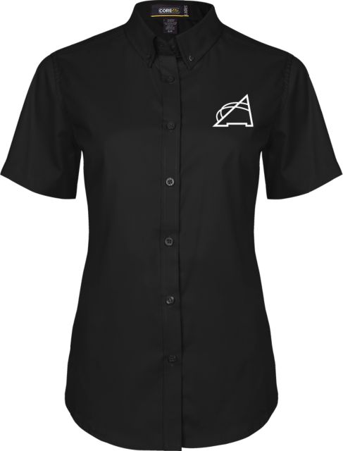 Athens Technical Womens Twill Button Up Short Sleeve Athens A - ONLINE ONLY