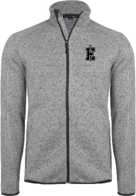 PennWest Edinboro Heather Sweater Fleece Jacket Edinboro E Sword Mark - ONLINE ONLY