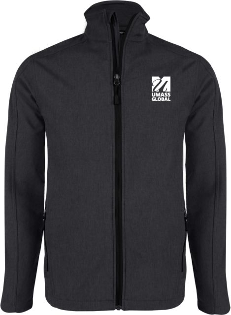 UMass Global Softshell Heather Jacket  UMass Global Primary Logo Stacked - ONLINE ONLY