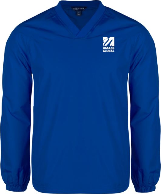 UMass Global V Neck Raglan Windshirt  UMass Global Primary Logo Stacked - ONLINE ONLY