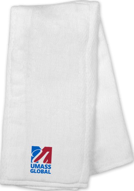UMass Global Baby Burp Cloth  UMass Global Primary Logo Stacked - ONLINE ONLY