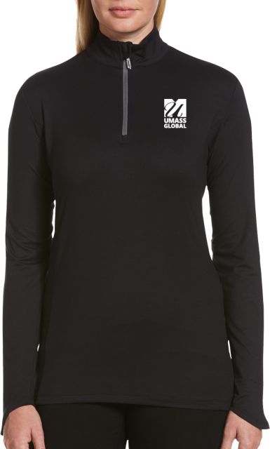 UMass Global Callaway Womens 1/4 Zip Pullover  UMass Global Primary Logo Stacked - ONLINE ONLY