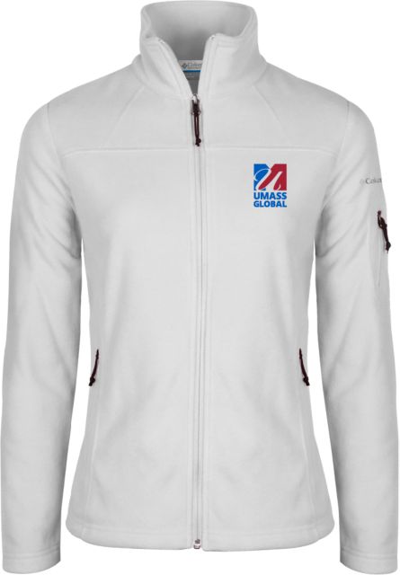 UMass Global Columbia Womens Full Zip Fleece Jacket  UMass Global Primary Logo Stacked - ONLINE ONLY