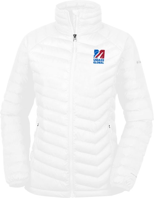 UMass Global Columbia Powder Lite Womens Jacket  UMass Global Primary Logo Stacked - ONLINE ONLY