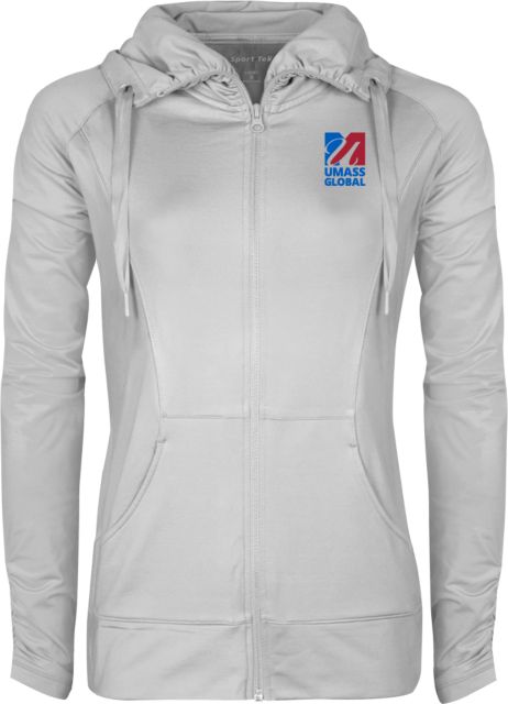 UMass Global Womens Sport Wick Stretch Full Zip Jacket  UMass Global Primary Logo Stacked - ONLINE ONLY