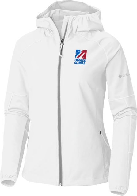 UMass Global Columbia Womens Sweet As Ivory Hooded Jacket  UMass Global Primary Logo Stacked - ONLINE ONLY