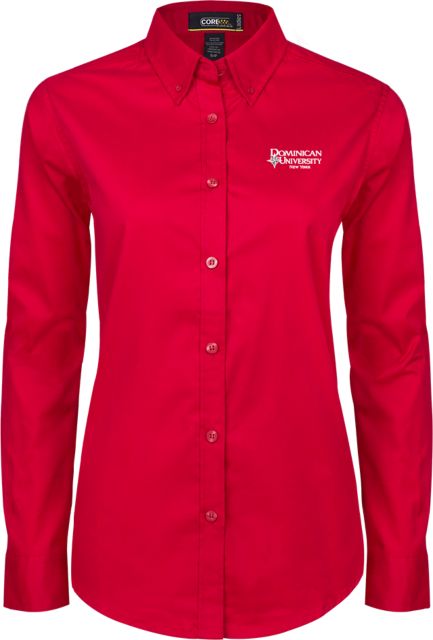 Dominican Womens Twill Long Sleeve Button Down Dominican University New York Primary Mark - ONLINE ONLY
