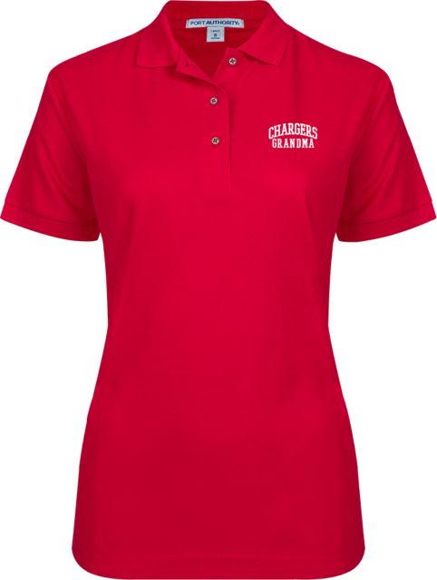 Dominican Womens Silk Touch Pique Polo Chargers Grandma - ONLINE ONLY