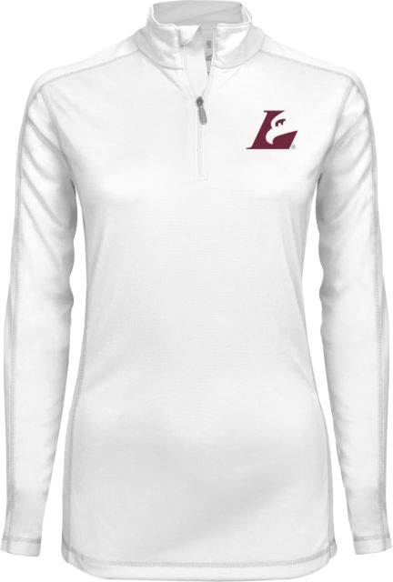 Wisconsin La Crosse Ladies Syntrel Interlock 1/4 Zip Eagle L EMB - ONLINE ONLY
