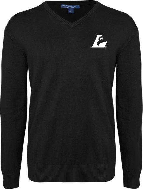 Wisconsin La Crosse Classic Mens V Neck Sweater Eagle L EMB - ONLINE ONLY