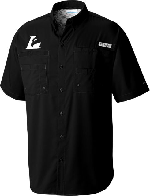 Wisconsin La Crosse Columbia Tamiami Performance Short Sleeve Shirt Eagle L EMB - ONLINE ONLY