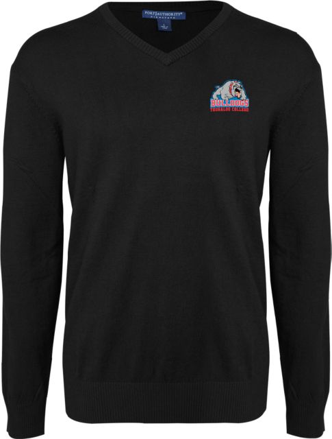 Tougaloo Classic Mens V Neck Sweater Athletic Mark Embroidery - ONLINE ONLY