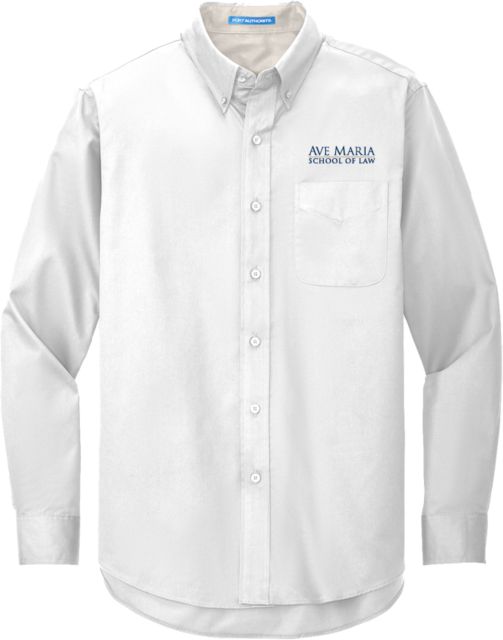 Ave Maria Law Twill Button Down Long Sleeve Ave Maria School of Law Wordmark - ONLINE ONLY