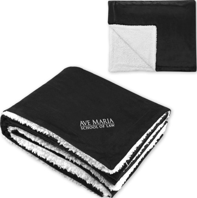 Ave Maria Law Super Soft Luxurious Sherpa Throw Blanket Ave Maria School of Law Wordmark - ONLINE ONLY