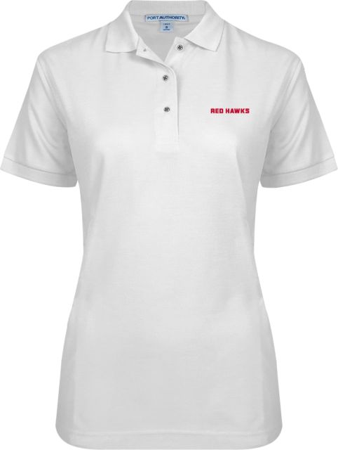 Montclair State Ladies Easycare Pique Polo Hawks Word Mark - ONLINE ONLY