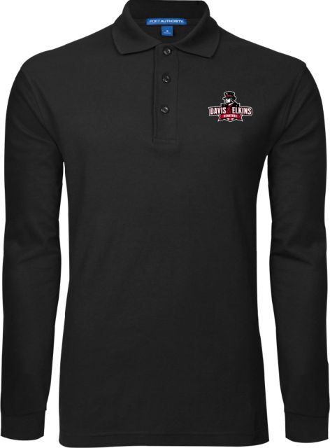 Davis & Elkins Long Sleeve Polo Primary Mark - ONLINE ONLY