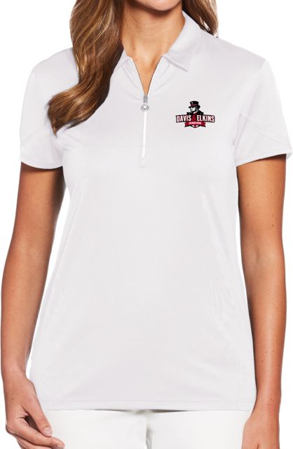 Davis and Elkins Ladies Callaway Tulip Sleeve Zip Polo Primary Mark - ONLINE ONLY