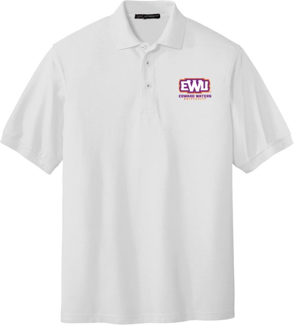 Edward Waters White Easycare Pique Polo EWU with Name - ONLINE ONLY