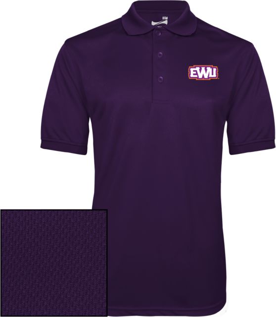 Edward Waters Purple Dry Mesh Polo EWU Shield - ONLINE ONLY