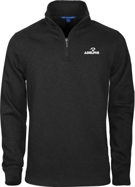 Adelphi Slub Fleece 1/4 Zip Pullover Adelphi with Panther Head - ONLINE ONLY