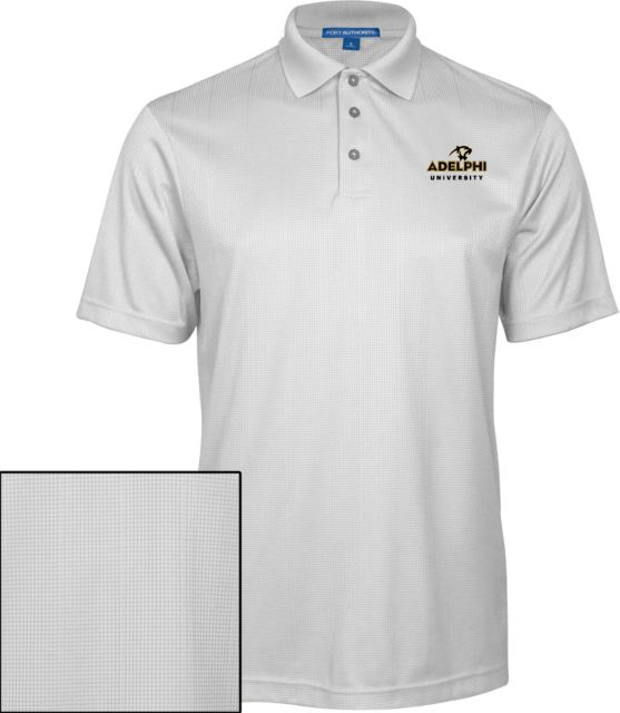 Adelphi Performance Fine Jacquard Polo Panther Head Adelphi University - ONLINE ONLY
