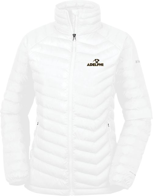 Adelphi Columbia Womens Powder Lite Jacket Adelphi with Panther Head - ONLINE ONLY