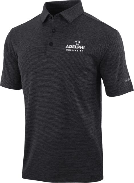 Adelphi Columbia Omni Wick Set Golf Polo Panther Head Adelphi University - ONLINE ONLY
