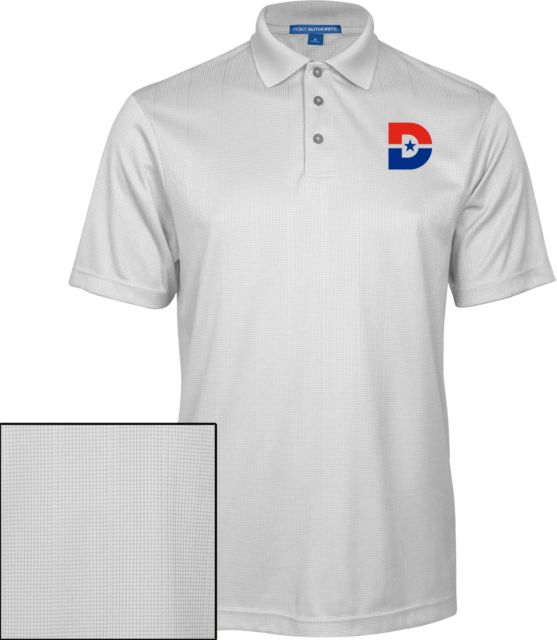 Dallas College Performance Fine Jacquard Polo D Mark - ONLINE ONLY