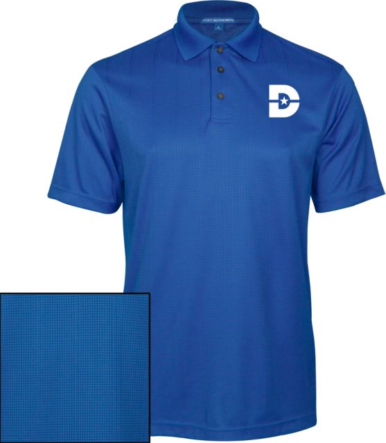 Dallas College Performance Fine Jacquard Polo D Mark - ONLINE ONLY