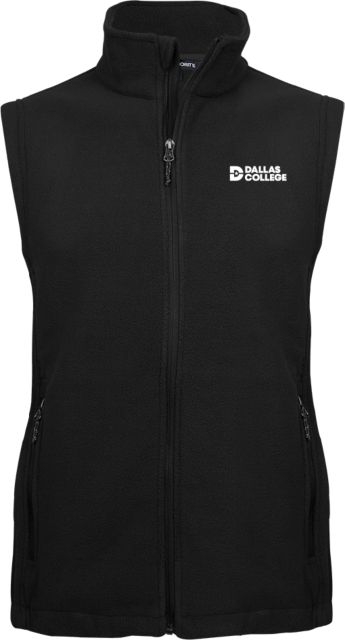 Dallas College Fleece Full Zip Vest Primary Mark - ONLINE ONLY