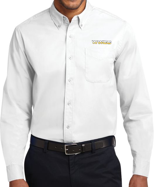 Walla Walla Twill Button Down Long Sleeve WWCC Logo - ONLINE ONLY
