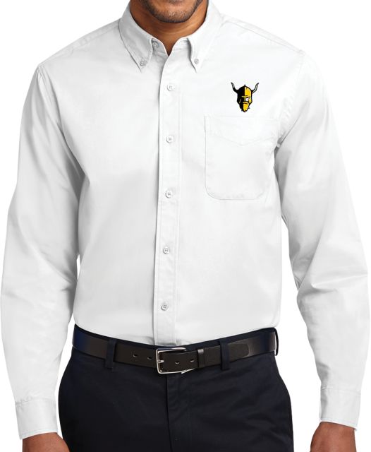 Walla Walla Twill Button Down Long Sleeve Warrior Head - ONLINE ONLY