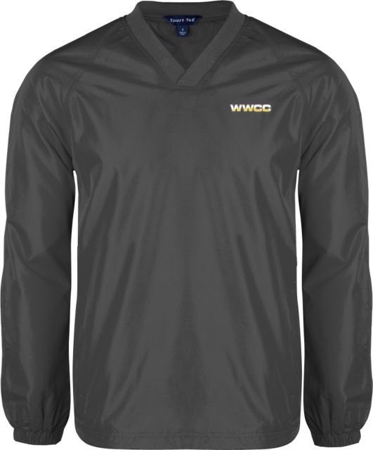 Walla Walla V Neck Raglan Windshirt WWCC Logo - ONLINE ONLY