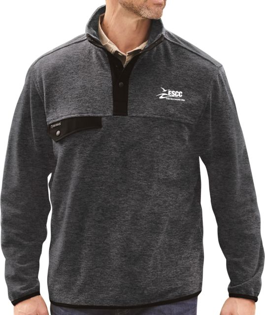 ESCC DRI DUCK Denali Charcoal Fleece Pullover ESCC Emb. - ONLINE ONLY