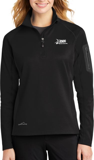 ESCC Eddie Bauer Ladies Navy 1/2 Zip Performance Fleece ESCC Emb. - ONLINE ONLY
