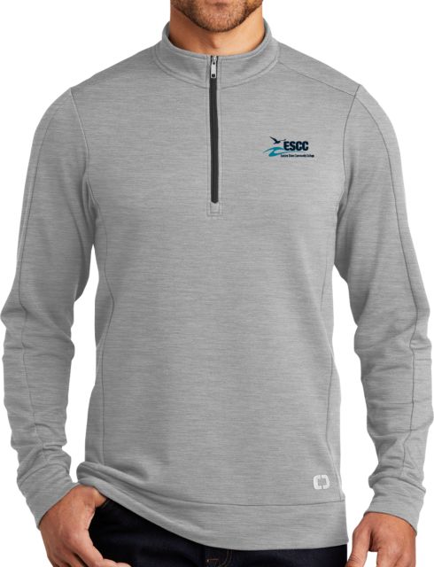ESCC OGIO Luuma Grey Heather 1/2 Zip Fleece ESCC Emb. - ONLINE ONLY