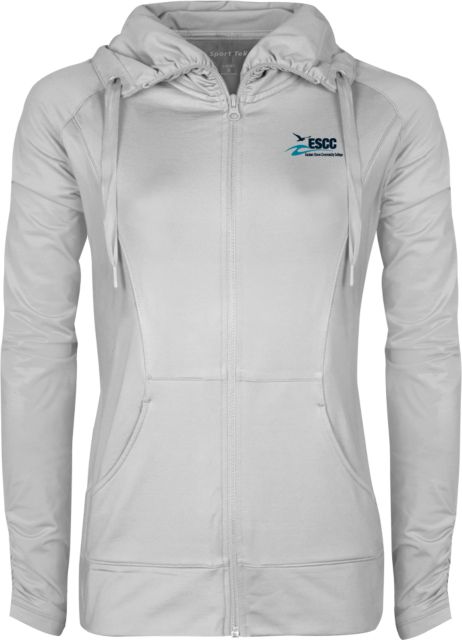 ESCC Ladies Sport Wick Stretch Full Zip White Jacket ESCC Emb. - ONLINE ONLY