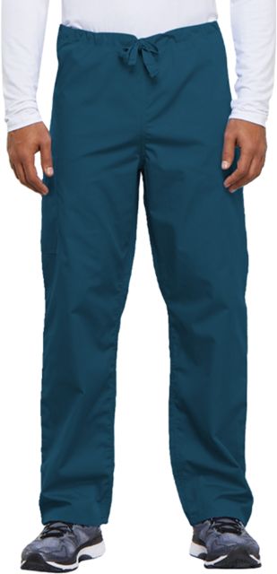 Unisex Caribbean Blue WW Originals Drawstring Scrub Pant BLANK - Blank Logo - ONLINE ONLY
