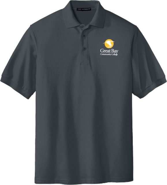 Great Bay CC Extended Silk Touch Polo Great Bay Community College Wordmark - ONLINE ONLY