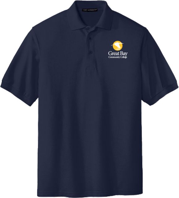 Great Bay CC Extended Silk Touch Polo Great Bay Community College Wordmark - ONLINE ONLY