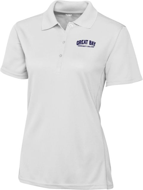 Great Bay CC C&B Womens Clique Ice Pique Polo Arched Great Bay Community College - ONLINE ONLY