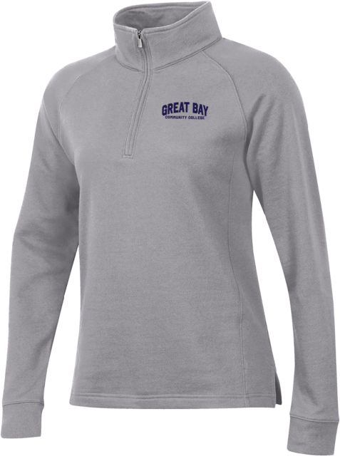 Great Bay CC Gear Womens Oxford Heather 1/4 Zip Arched Great Bay Community College - ONLINE ONLY