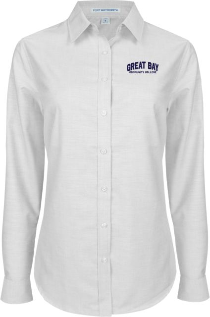 Great Bay CC Womens Oxford Shirt Arched Great Bay Community College - ONLINE ONLY
