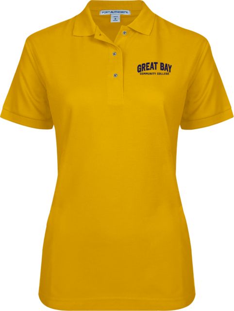 Great Bay CC Womens Silk Touch Pique Polo Arched Great Bay Community College - ONLINE ONLY