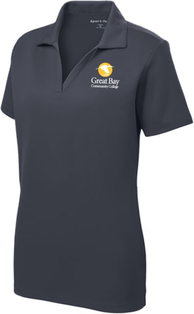 Great Bay CC Womens Dry Mesh Polo Great Bay Community College Wordmark - ONLINE ONLY