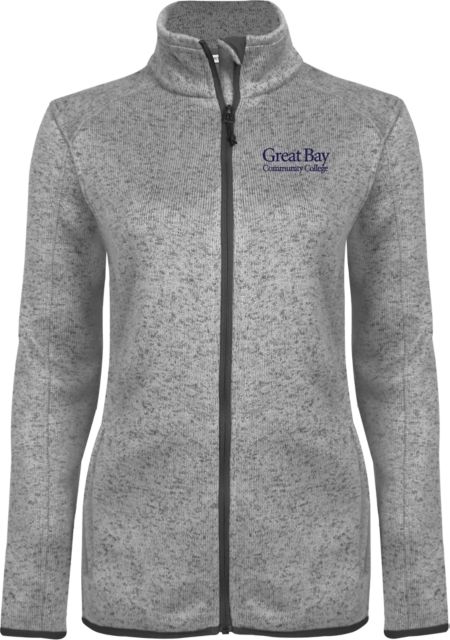 Great Bay CC Womens Heather Fleece Jacket Great Bay Community College - ONLINE ONLY